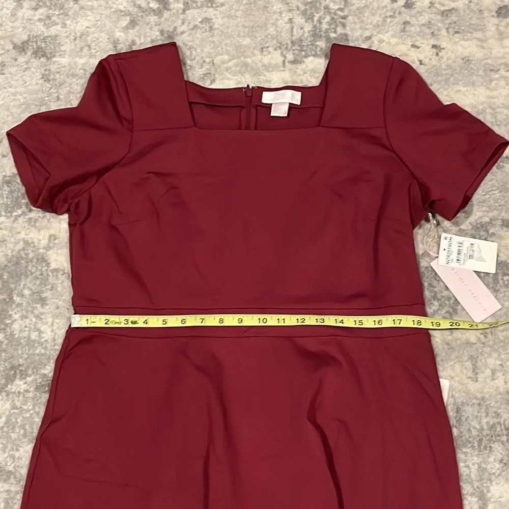 SOLD - NWT Rachel Parcell Square Neck Fit & Flare Dress in Red Cordovan Sz XXL - Picture 8 of 16
